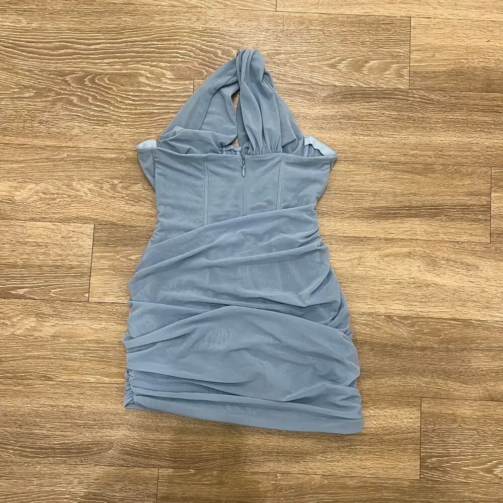 House of CB ‘Clementine’ Baby Blue Cutout Cutout Mini Dress